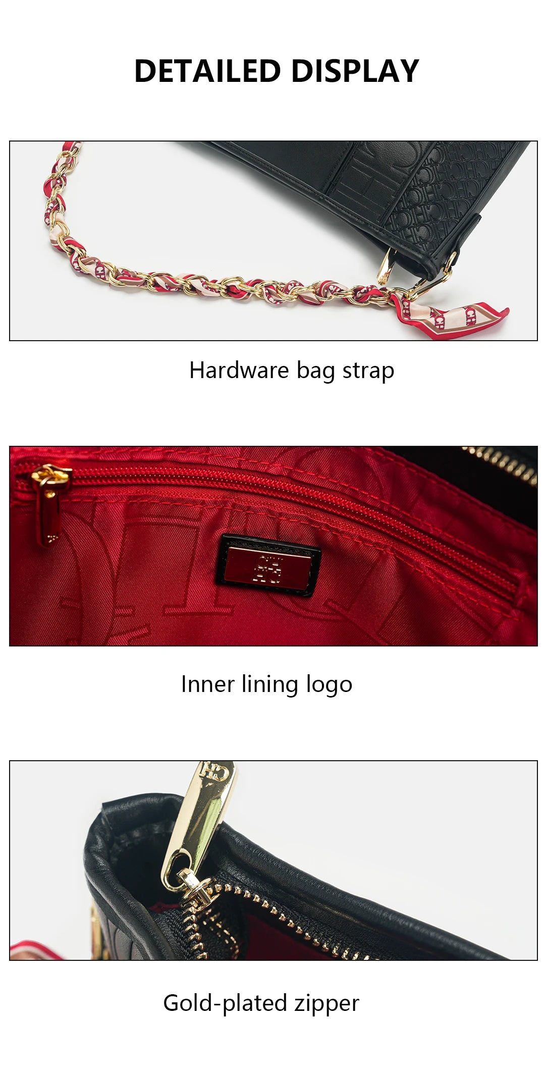 CH Fashion Chain Colour-Block Letter Print Wrap Silk Silk Scarf Tote Bag 2025 New Classic Square Shoulder Bag