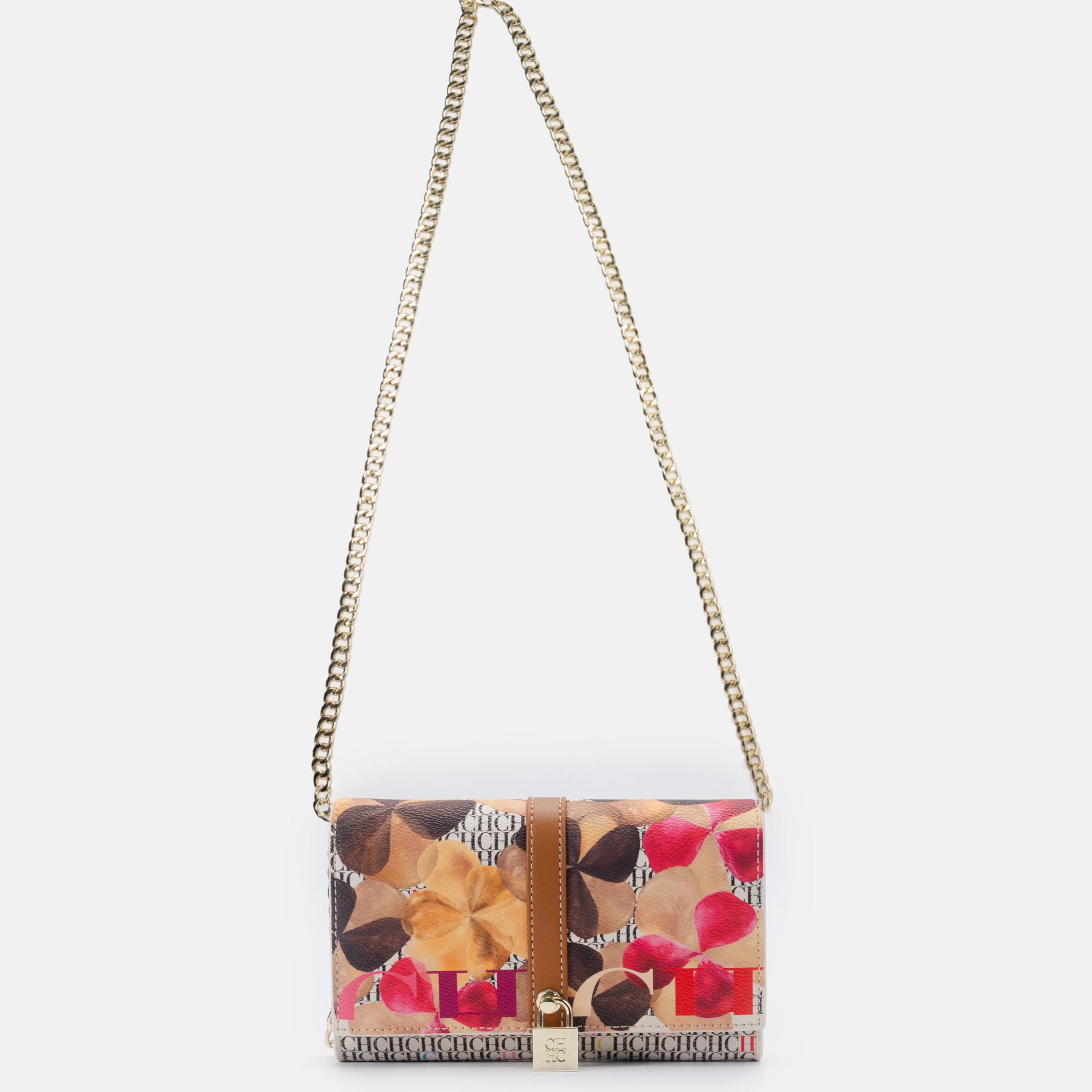 CH Exquisite Fashion Wallet Bag Printed Lock Design High Quality PU Material 2025 High Quality Women's Designer Shoulder Bag