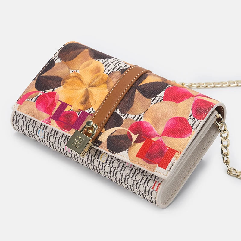 CH Exquisite Fashion Wallet Bag Printed Lock Design High Quality PU Material 2025 High Quality Women's Designer Shoulder Bag