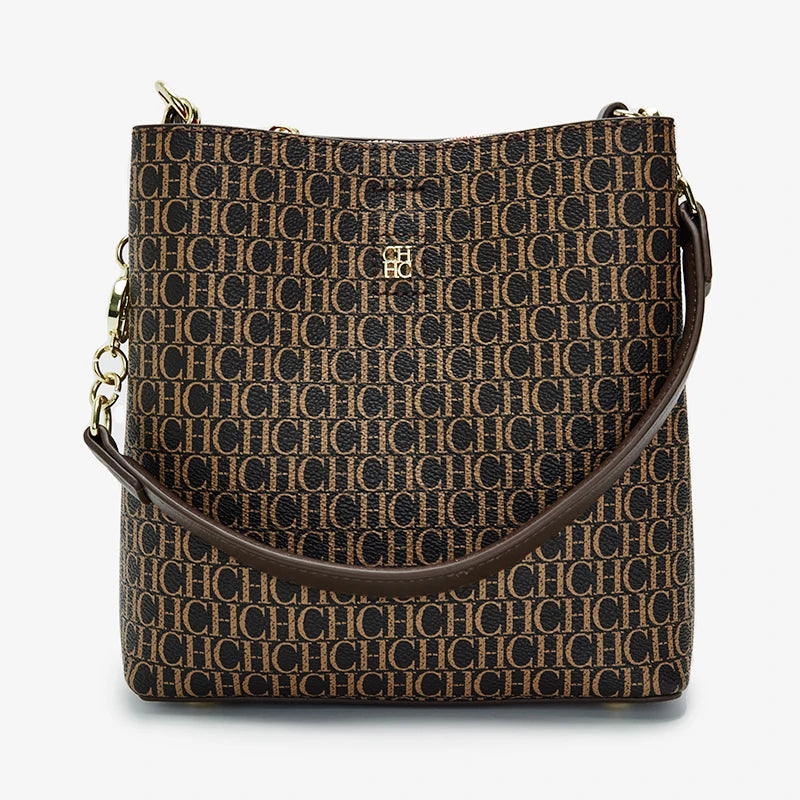 CH Designer Chain Leather Monogram Print Women's Handbag Stylish and Versatile Interior Compartment Zipper Women's Handbag