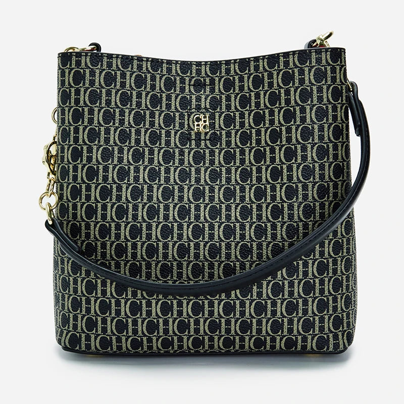 CH Designer Chain Leather Monogram Print Women's Handbag Stylish and Versatile Interior Compartment Zipper Women's Handbag