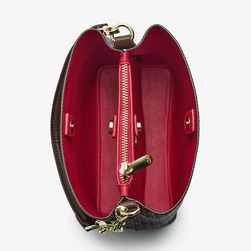 CH Designer Chain Leather Monogram Print Women's Handbag Stylish and Versatile Interior Compartment Zipper Women's Handbag