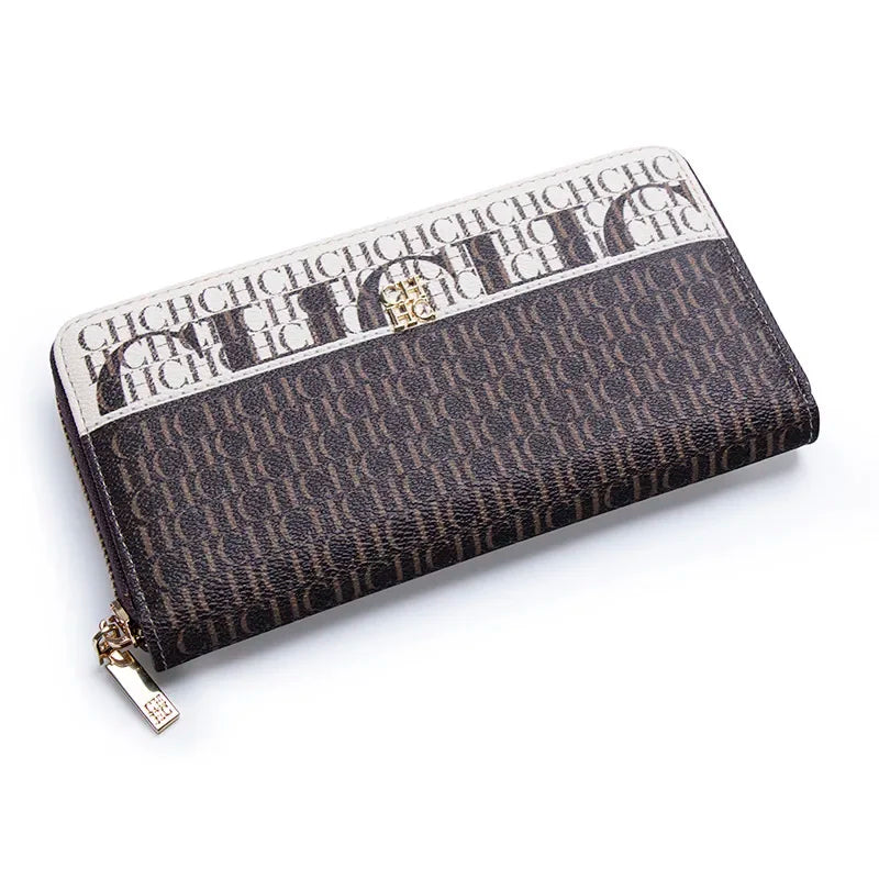 CH Brand Pattern Printing Design Ladies Wallet Fashion Classic Women Small Wallet Standard Wallet Pure Color Design Multil