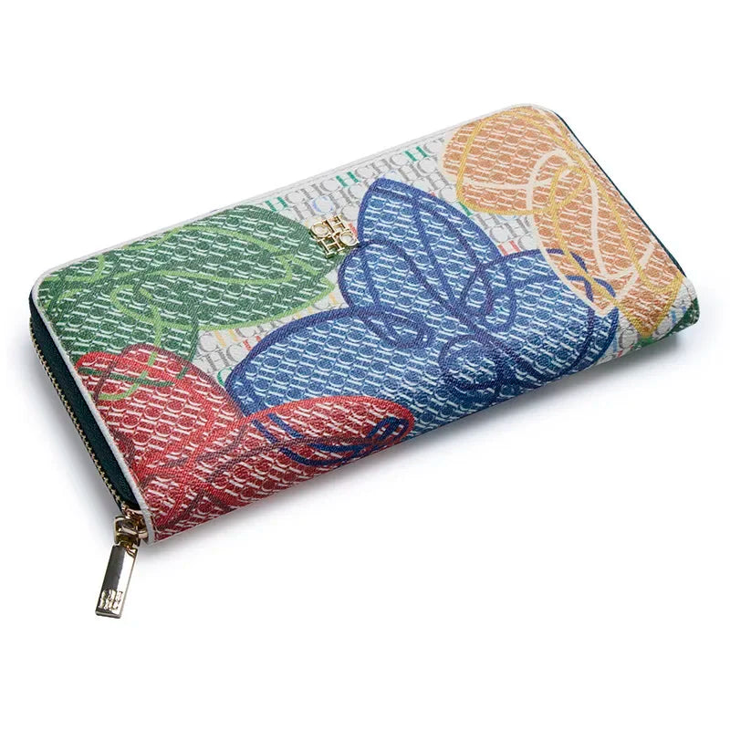 CH Brand Pattern Printing Design Ladies Wallet Fashion Classic Women Small Wallet Standard Wallet Pure Color Design Multil
