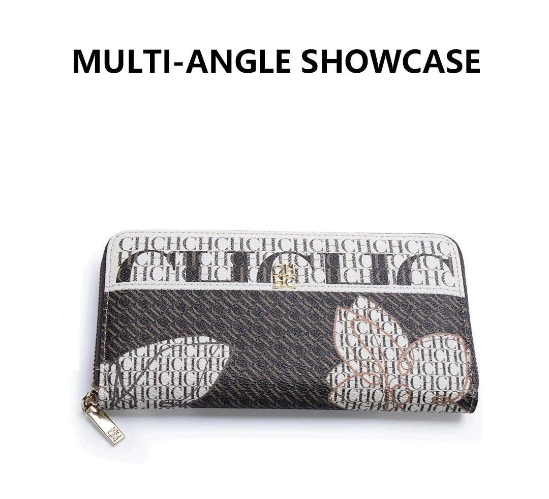 CH Brand Pattern Printing Design Ladies Wallet Fashion Classic Women Small Wallet Standard Wallet Pure Color Design Multil