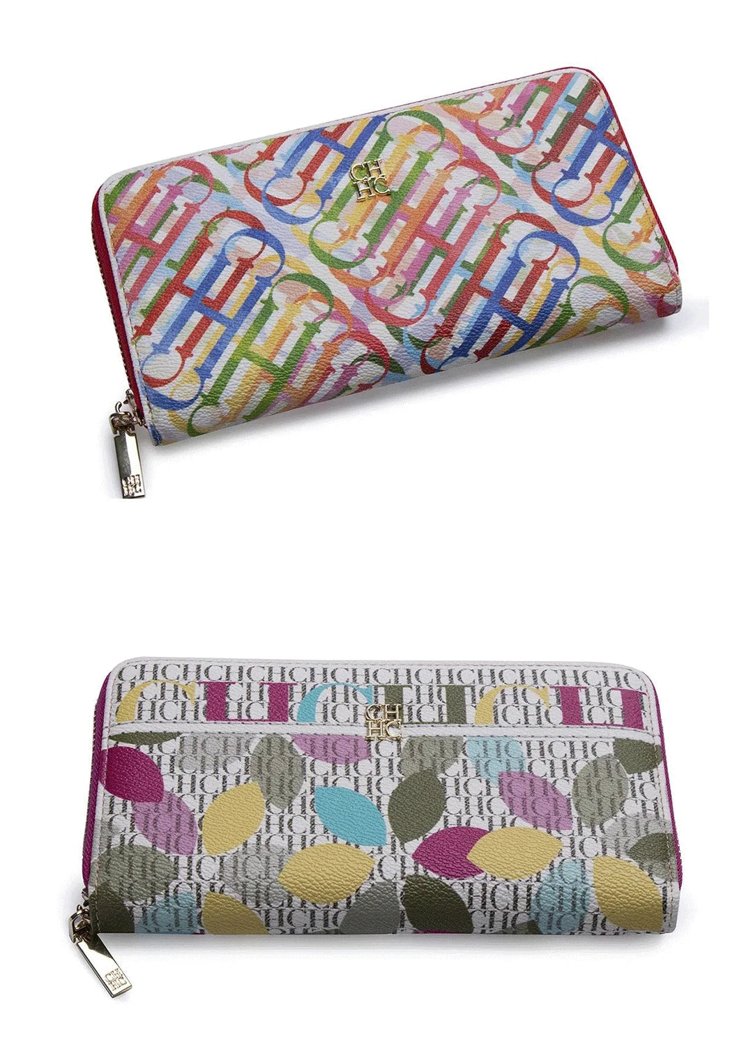 CH Brand Pattern Printing Design Ladies Wallet Fashion Classic Women Small Wallet Standard Wallet Pure Color Design Multil