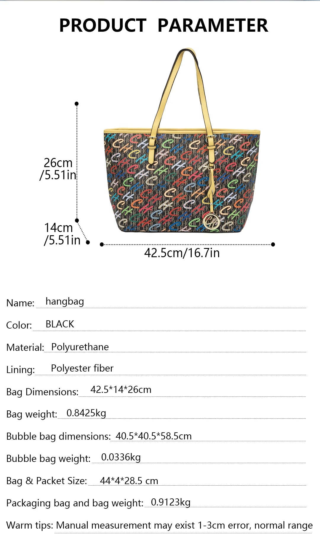 CH Large Capacity Multifunctional Classic Women's Handbag Designer with Detachable Pendant 2025 New Women's Shoulder Bag