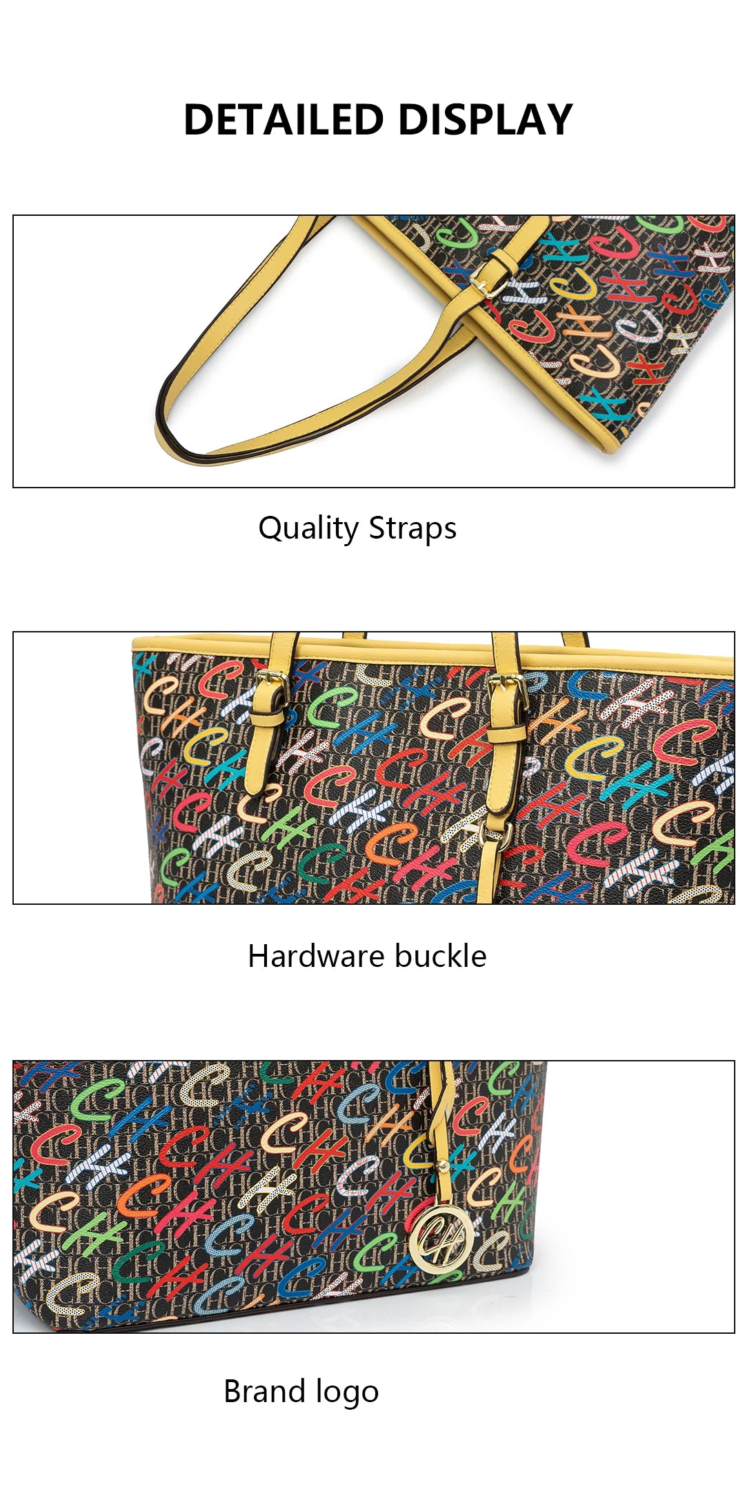 CH Large Capacity Multifunctional Classic Women's Handbag Designer with Detachable Pendant 2025 New Women's Shoulder Bag