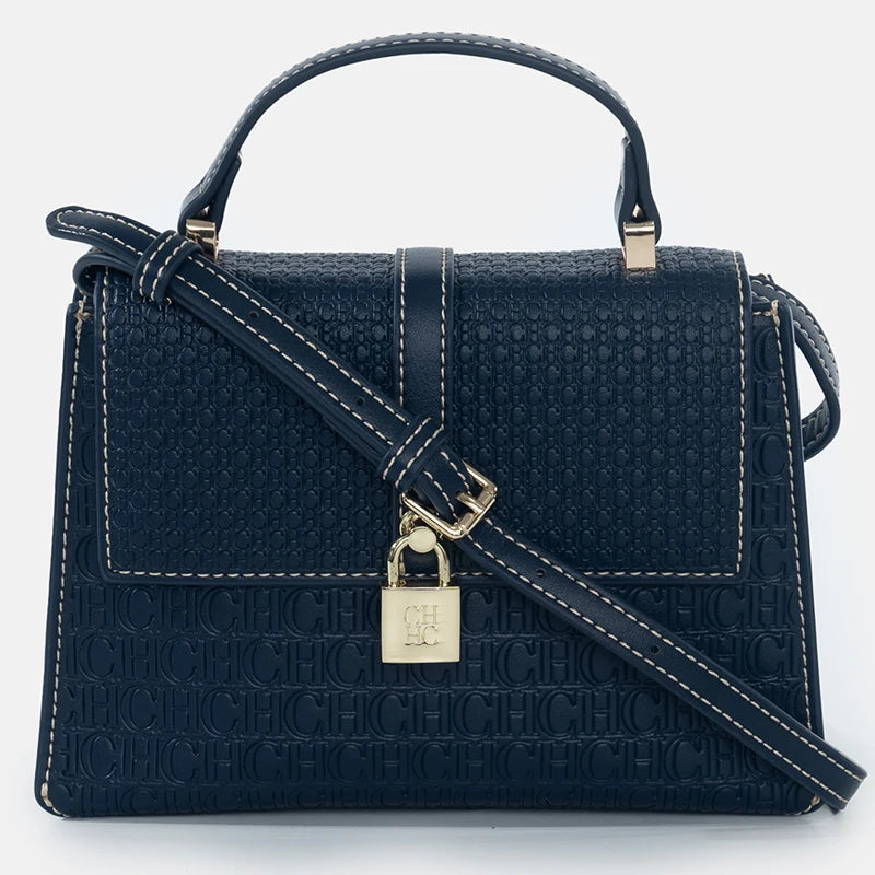 CH High Quality Women's Handbag Fashion Compact Letter Print Lock Design 2025 New Trend Solid Color Women's Shoulder Bag