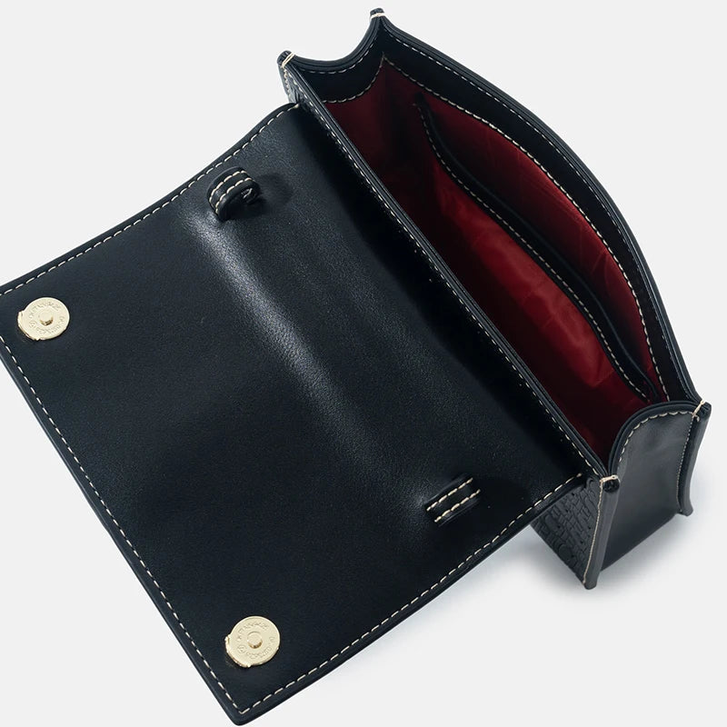 CH High Quality Women's Handbag Fashion Compact Letter Print Lock Design 2025 New Trend Solid Color Women's Shoulder Bag