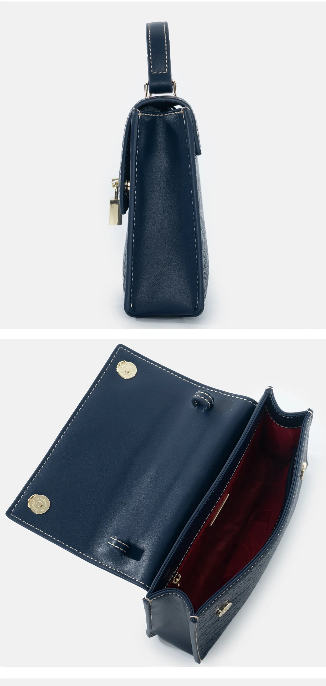 CH High Quality Women's Handbag Fashion Compact Letter Print Lock Design 2025 New Trend Solid Color Women's Shoulder Bag