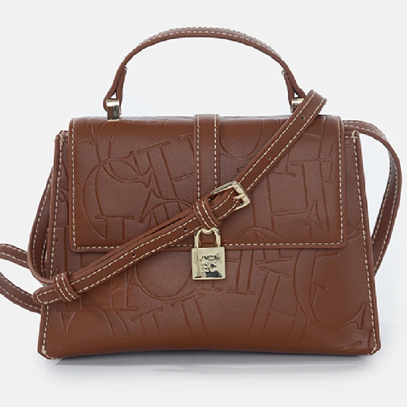 CH High Quality Women's Handbag Exquisite Light Luxury Brand Fashion Monogram Print Lock Design Solid Color Women's Shoulder Bag