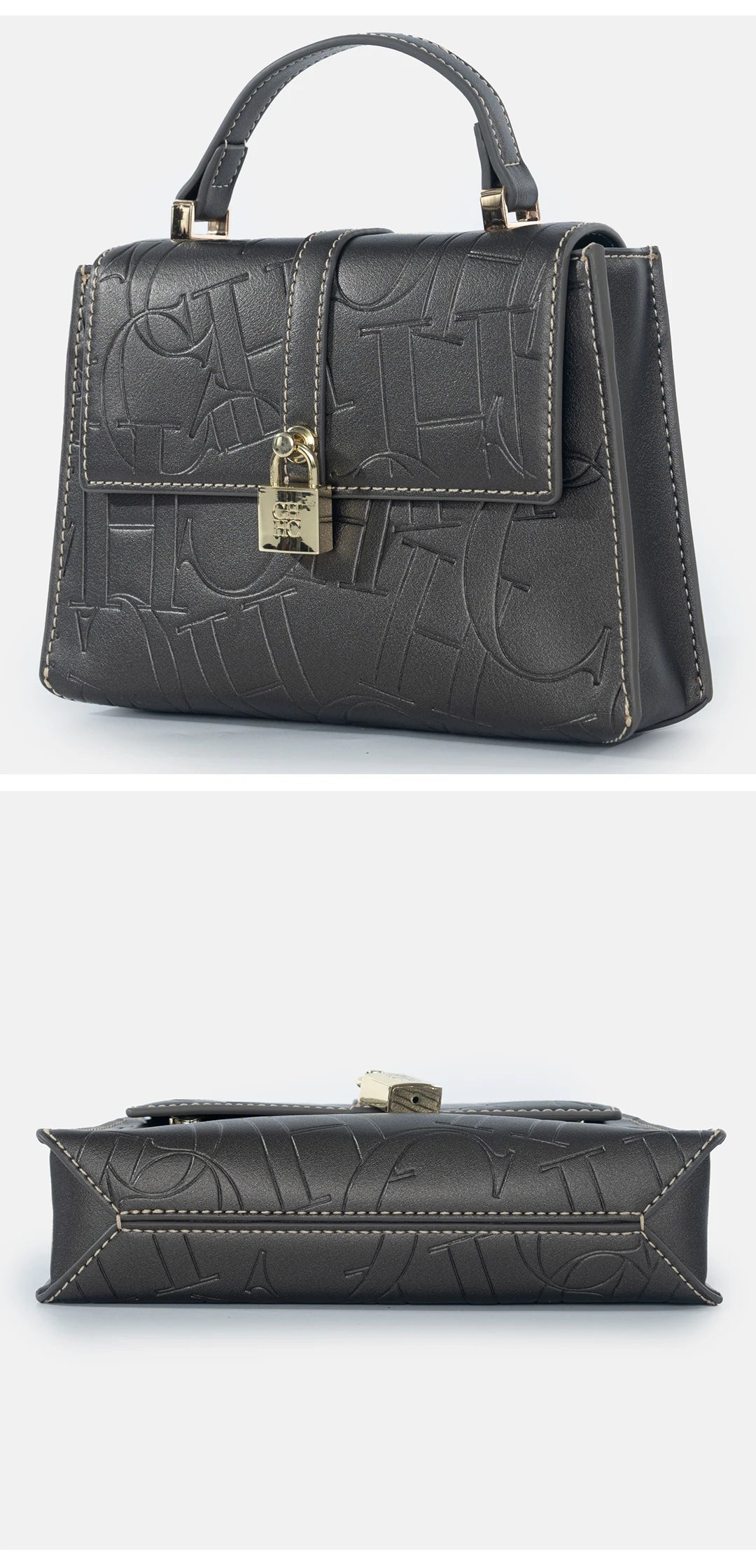 CH High Quality Women's Handbag Exquisite Light Luxury Brand Fashion Monogram Print Lock Design Solid Color Women's Shoulder Bag