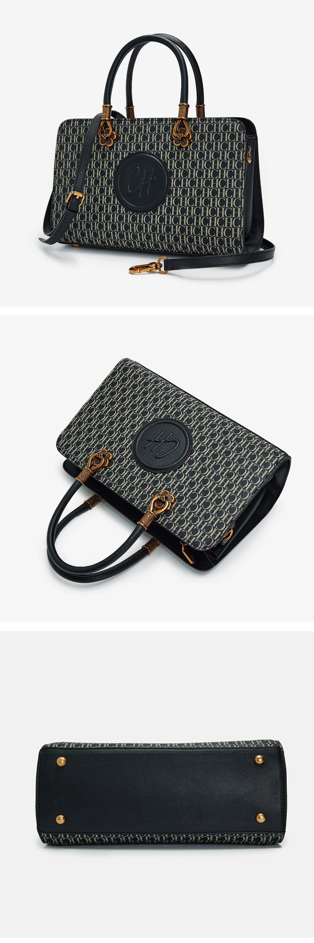 CH Designer Circle Design Light Luxury Brand Monogram Design Crossbody Bag Internal Compartment Multifunctional Women's Tote