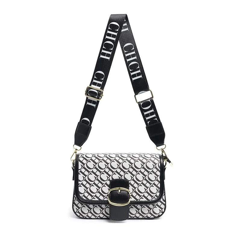 CH Fashion Women's Bag Decorated Versatile Colorful Shoulder Bag Brand Design Letter Buckle Crossbody Bag Women's Bag