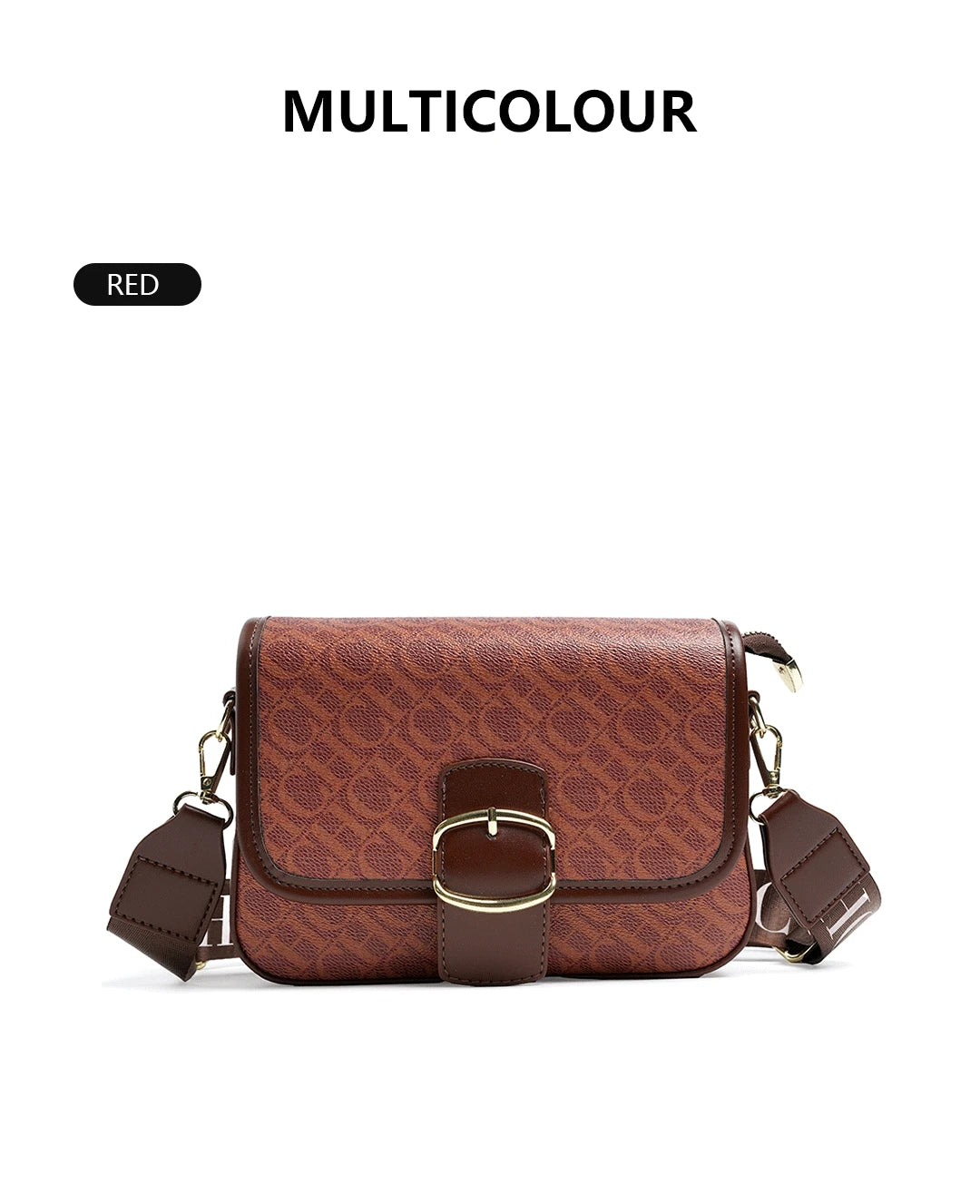 CH Fashion Women's Bag Decorated Versatile Colorful Shoulder Bag Brand Design Letter Buckle Crossbody Bag Women's Bag