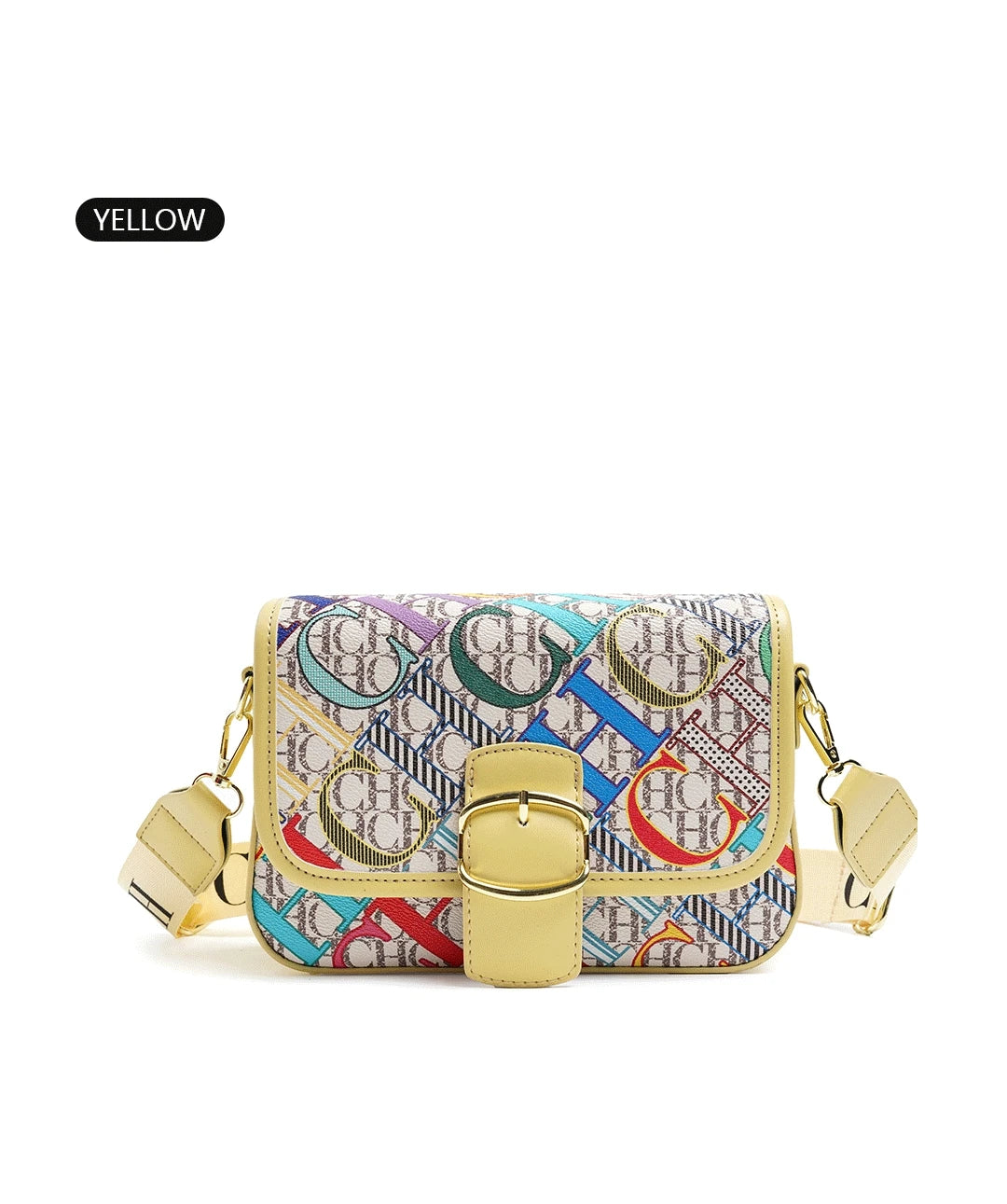 CH Fashion Women's Bag Decorated Versatile Colorful Shoulder Bag Brand Design Letter Buckle Crossbody Bag Women's Bag