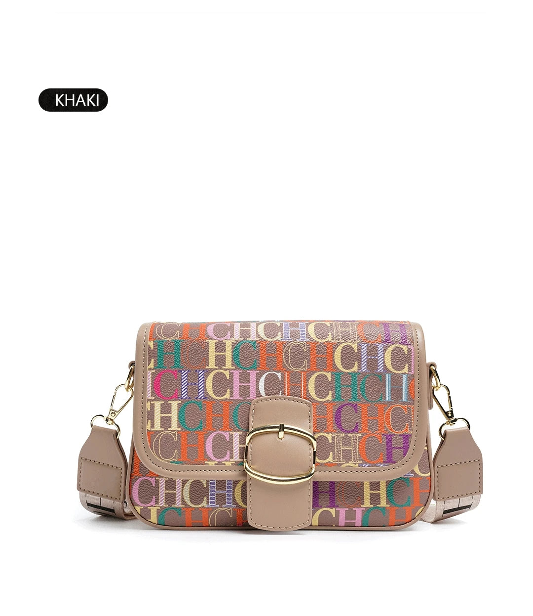 CH Fashion Women's Bag Decorated Versatile Colorful Shoulder Bag Brand Design Letter Buckle Crossbody Bag Women's Bag