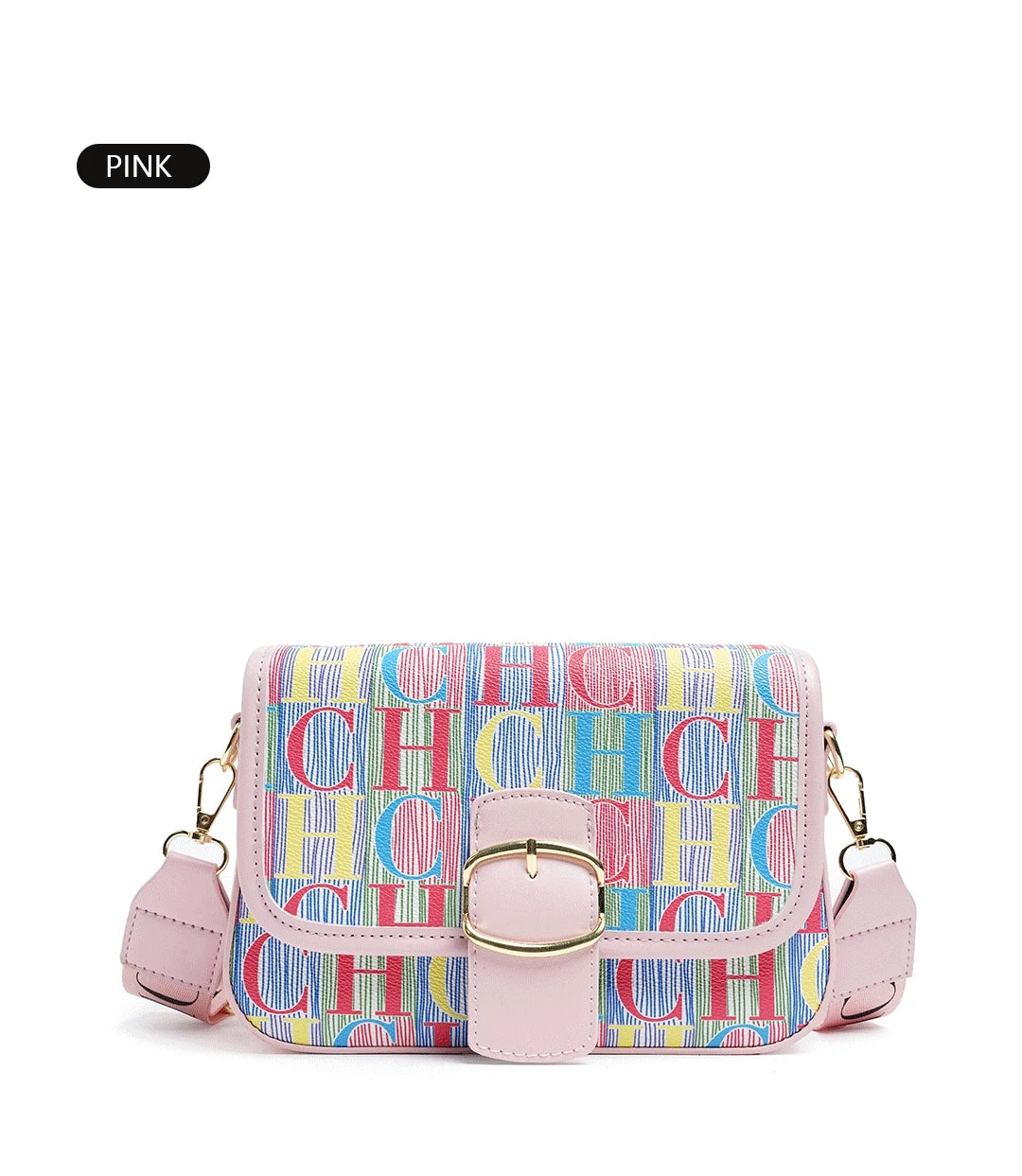 CH Fashion Women's Bag Decorated Versatile Colorful Shoulder Bag Brand Design Letter Buckle Crossbody Bag Women's Bag