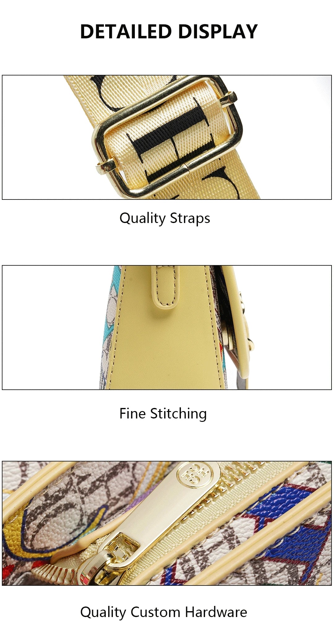 CH Fashion Women's Bag Decorated Versatile Colorful Shoulder Bag Brand Design Letter Buckle Crossbody Bag Women's Bag