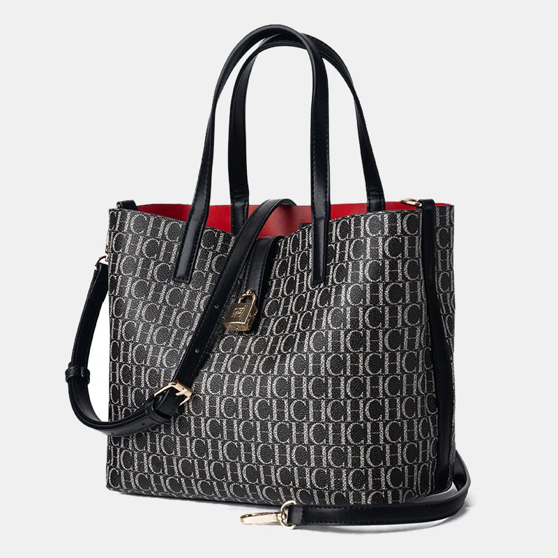 Exquisite High-quality Elegant Large Capacity Letter Bag with Lock Shoulder Bag Creative Design Fashionable and Trendy Commuting Crossbody Bag