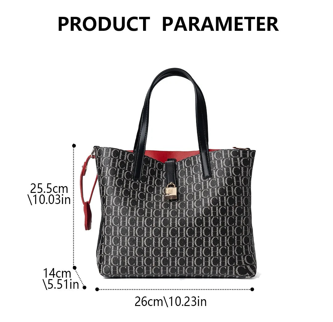Exquisite High-quality Elegant Large Capacity Letter Bag with Lock Shoulder Bag Creative Design Fashionable and Trendy Commuting Crossbody Bag