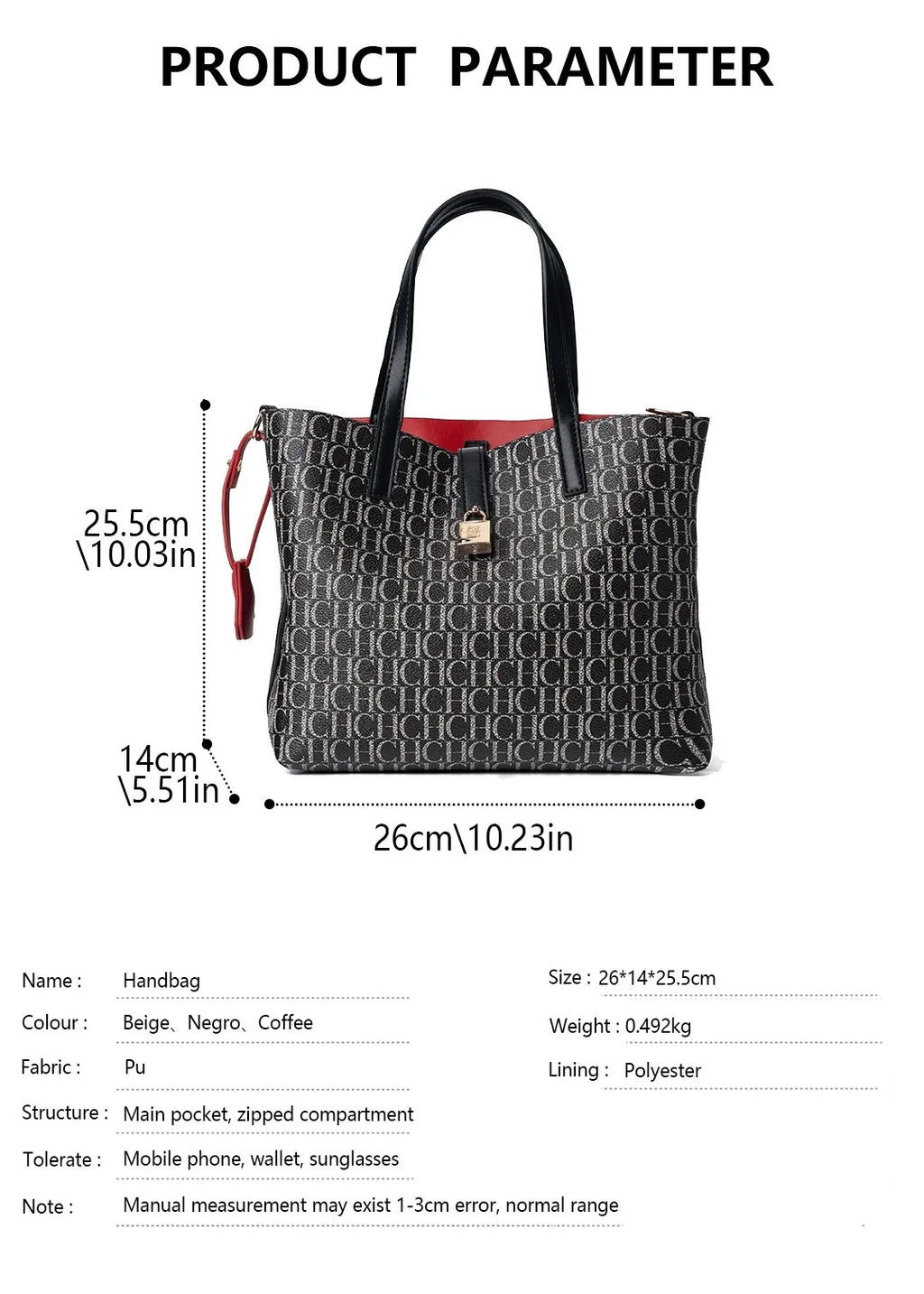 Exquisite High-quality Elegant Large Capacity Letter Bag with Lock Shoulder Bag Creative Design Fashionable and Trendy Commuting Crossbody Bag