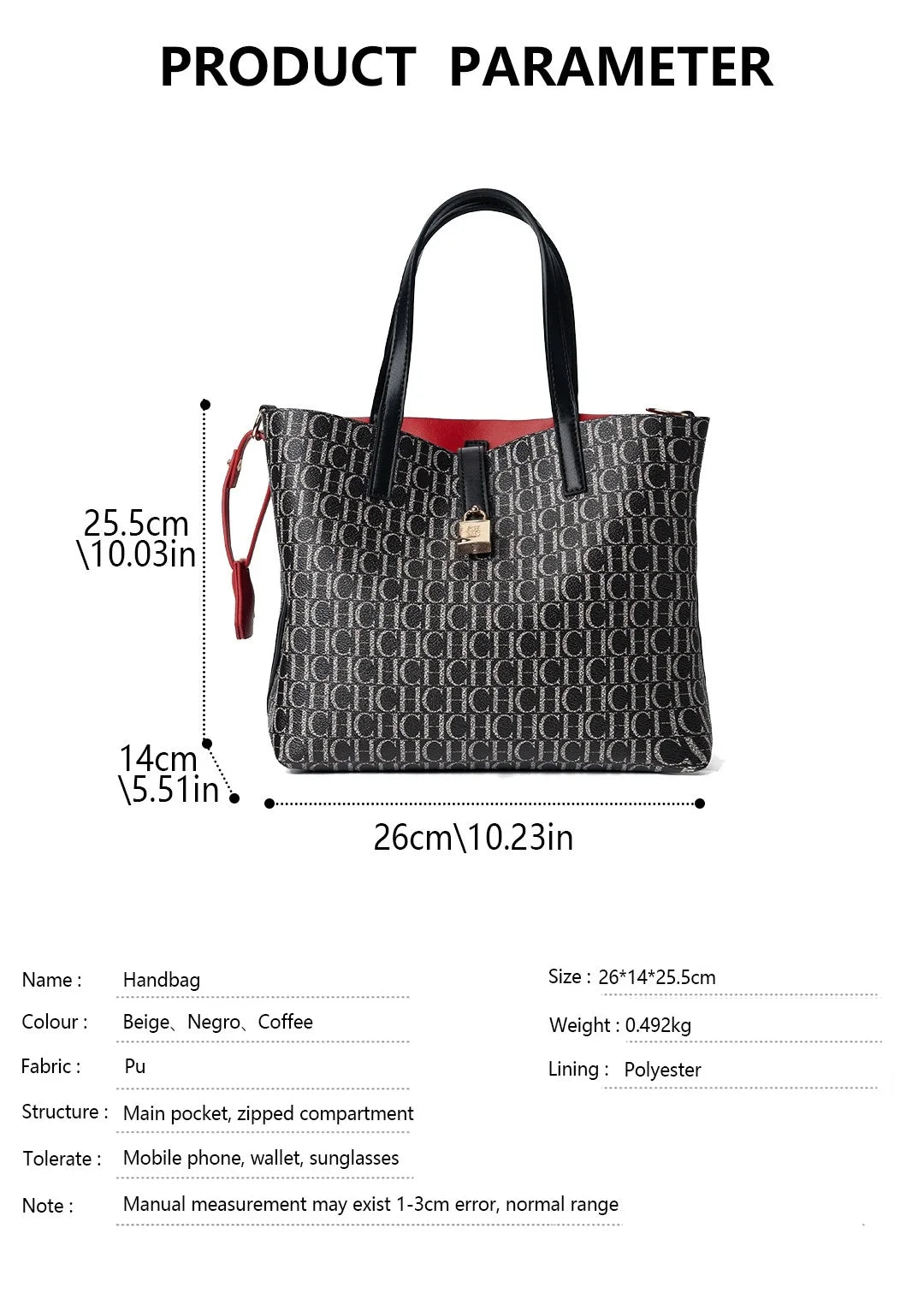 Exquisite High-quality Elegant Large Capacity Letter Bag with Lock Shoulder Bag Creative Design Fashionable and Trendy Commuting Crossbody Bag