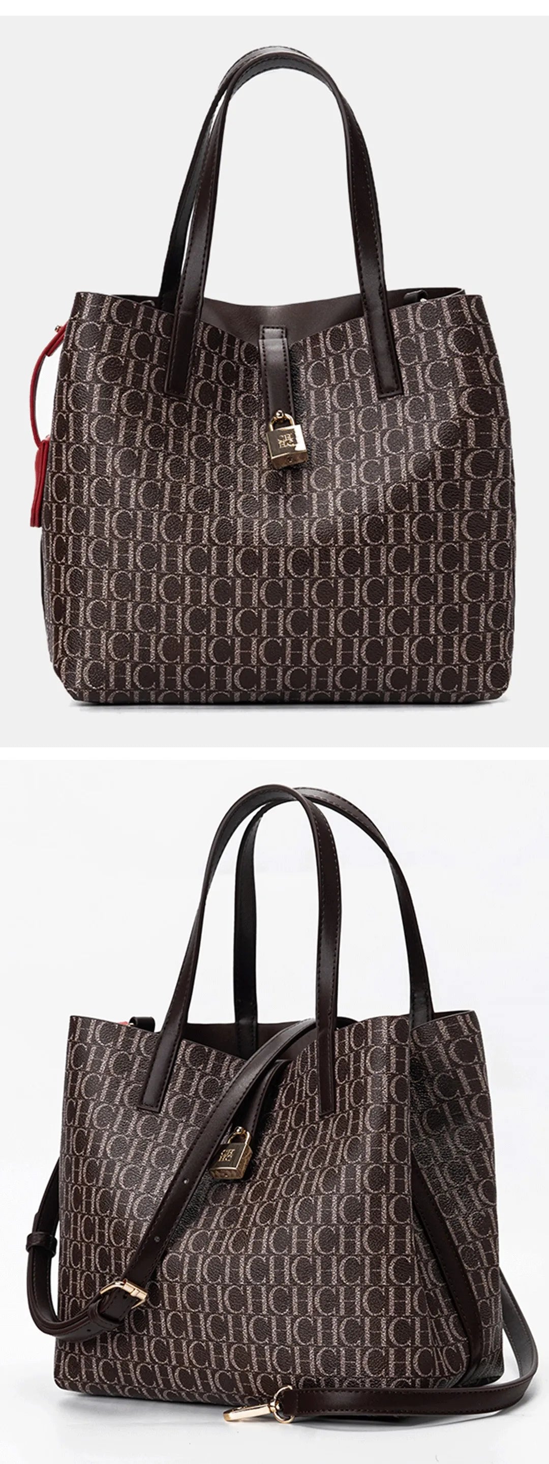 Exquisite High-quality Elegant Large Capacity Letter Bag with Lock Shoulder Bag Creative Design Fashionable and Trendy Commuting Crossbody Bag