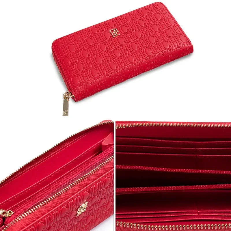 Exquisite High-quality Brand Women's Solid Color Long Wallet with Fashionable and Simple Design Luxurious Temperament Retro Classic Wallet