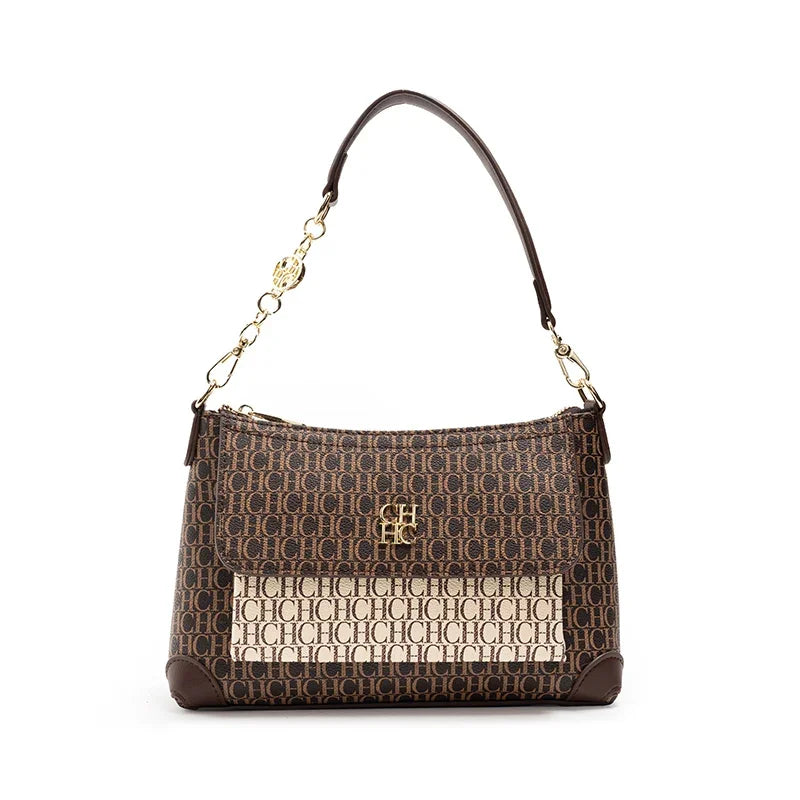 CH Crossbody Brand Women's Bag Design Sense Fashion Hundred Brown Handbag Multi Simple Women's Bag Elegant Shopping Casual