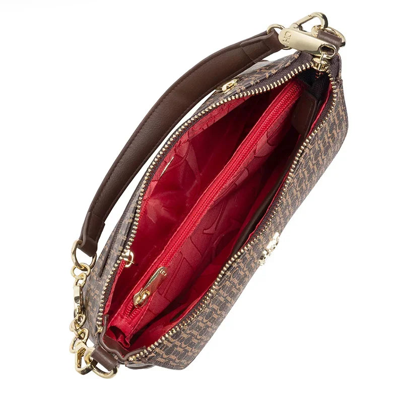 CH Crossbody Brand Women's Bag Design Sense Fashion Hundred Brown Handbag Multi Simple Women's Bag Elegant Shopping Casual