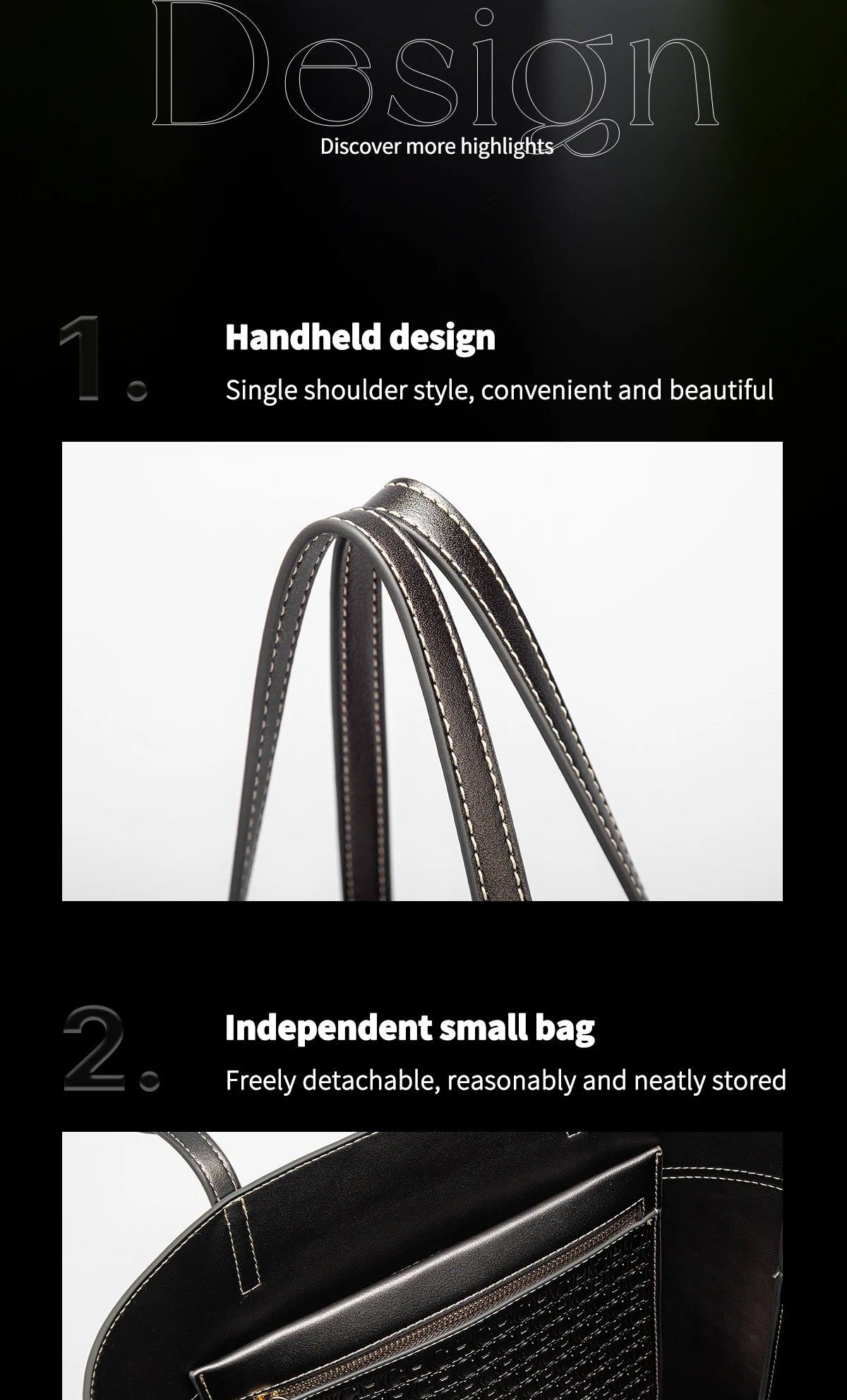 Exquisite Leather Women's Bag with Letter Printing Large Capacity Durable Elegant Fashionable and Casual Women's Shoulder Bag with Base