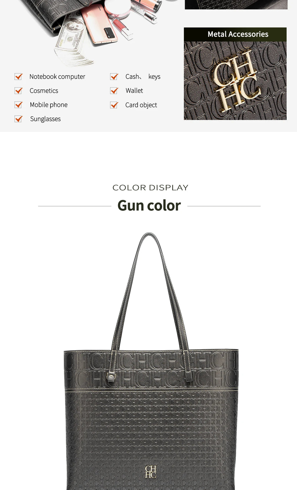 Exquisite Leather Women's Bag with Letter Printing Large Capacity Durable Elegant Fashionable and Casual Women's Shoulder Bag with Base