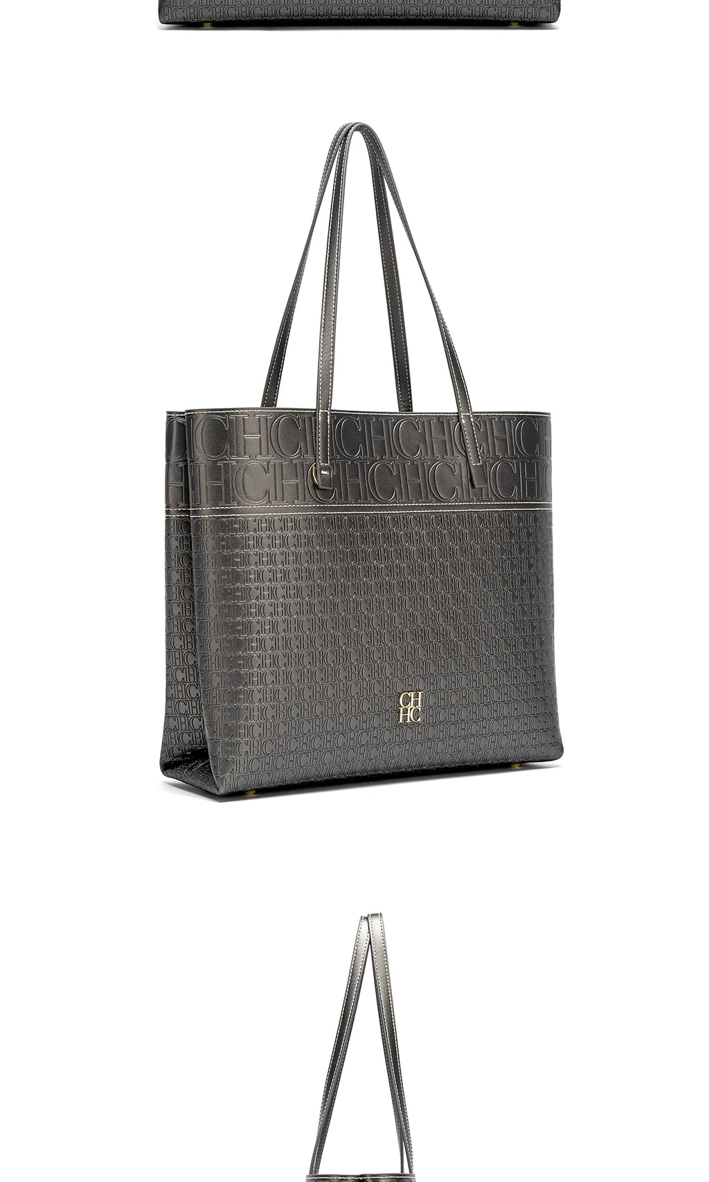 Exquisite Leather Women's Bag with Letter Printing Large Capacity Durable Elegant Fashionable and Casual Women's Shoulder Bag with Base