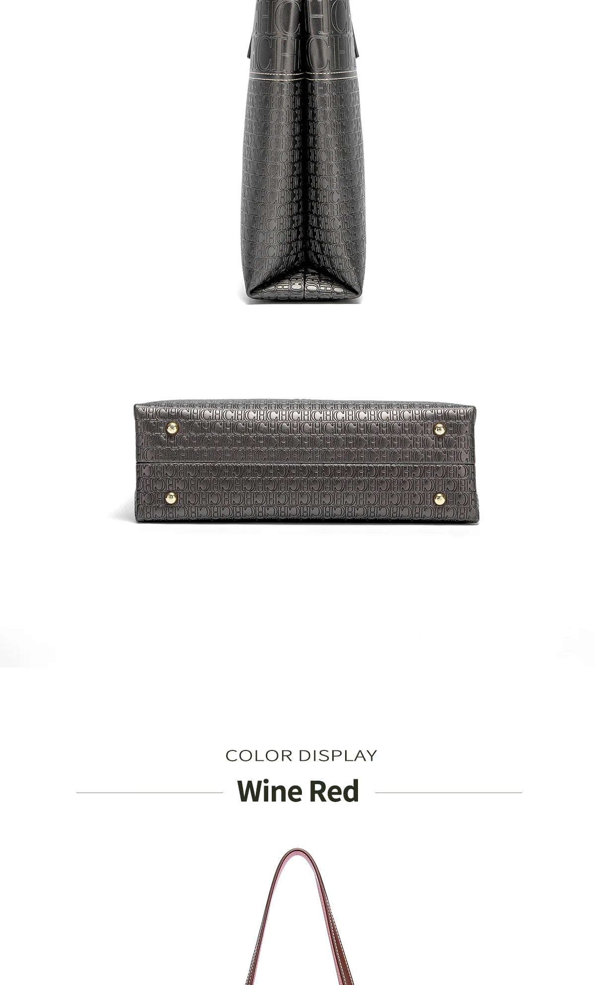 Exquisite Leather Women's Bag with Letter Printing Large Capacity Durable Elegant Fashionable and Casual Women's Shoulder Bag with Base