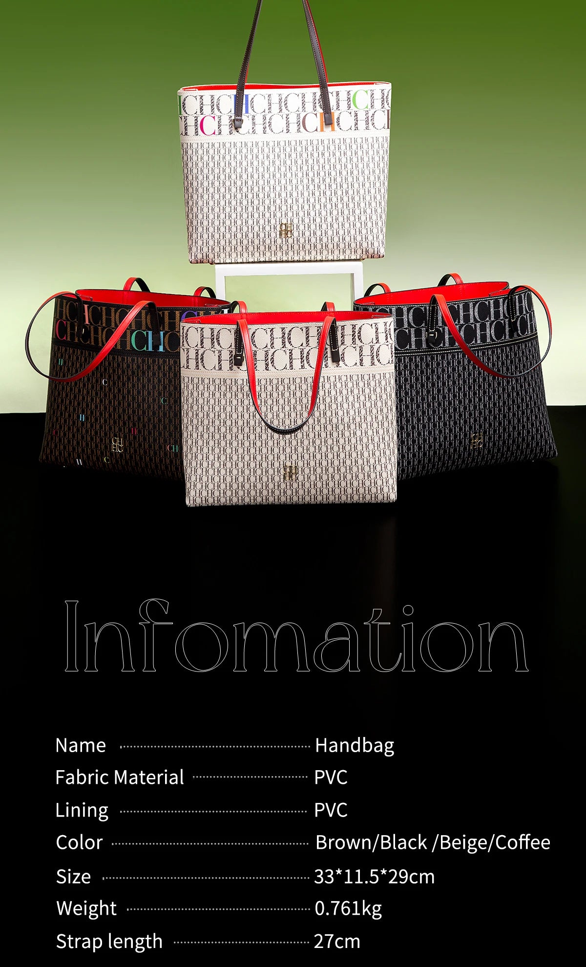 Exquisite Leather Women's Bag with Letter Printing Large Capacity Durable Elegant Fashionable and Casual Women's Shoulder Bag with Base