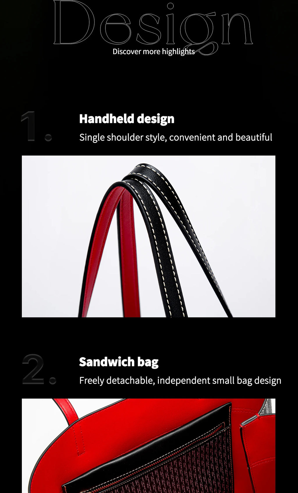 Exquisite Leather Women's Bag with Letter Printing Large Capacity Durable Elegant Fashionable and Casual Women's Shoulder Bag with Base