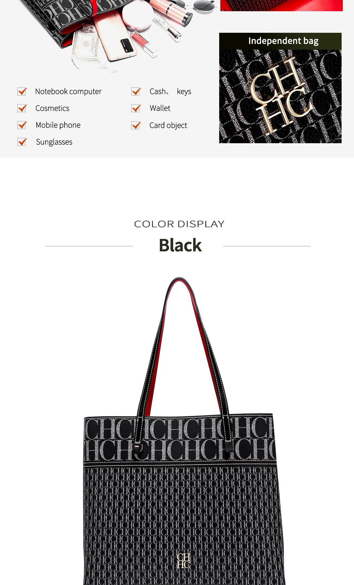 Exquisite Leather Women's Bag with Letter Printing Large Capacity Durable Elegant Fashionable and Casual Women's Shoulder Bag with Base