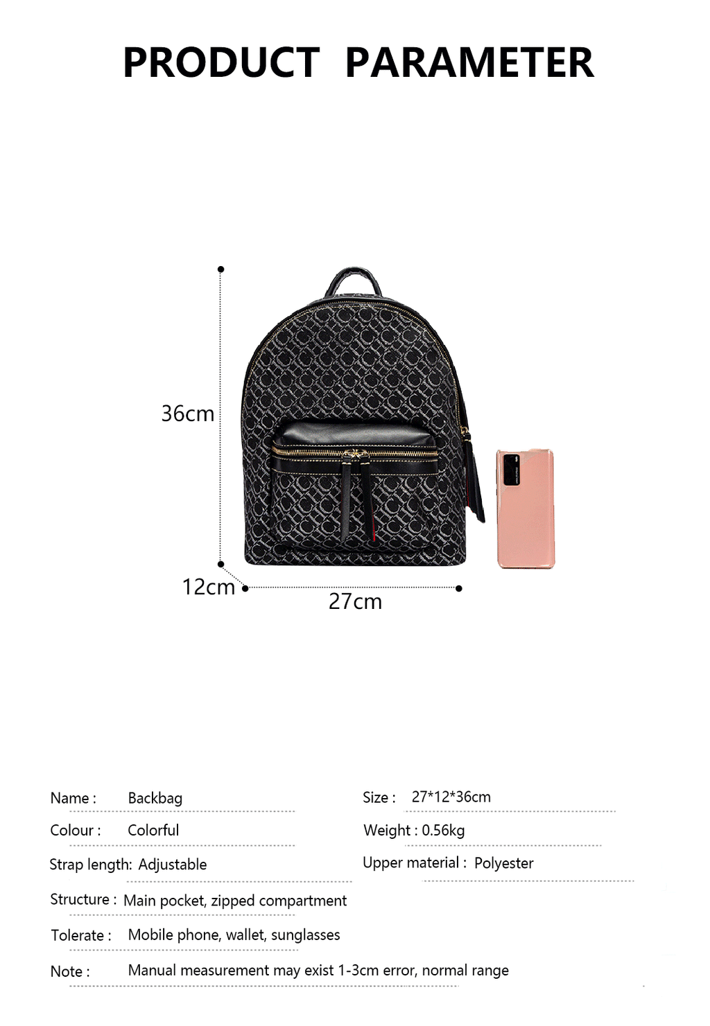 Exquisite Luxury Brand 2025 New Letter Printed Luxury Brand Designer Large Capacity Travel Backpack for Male and Female Students Handbag
