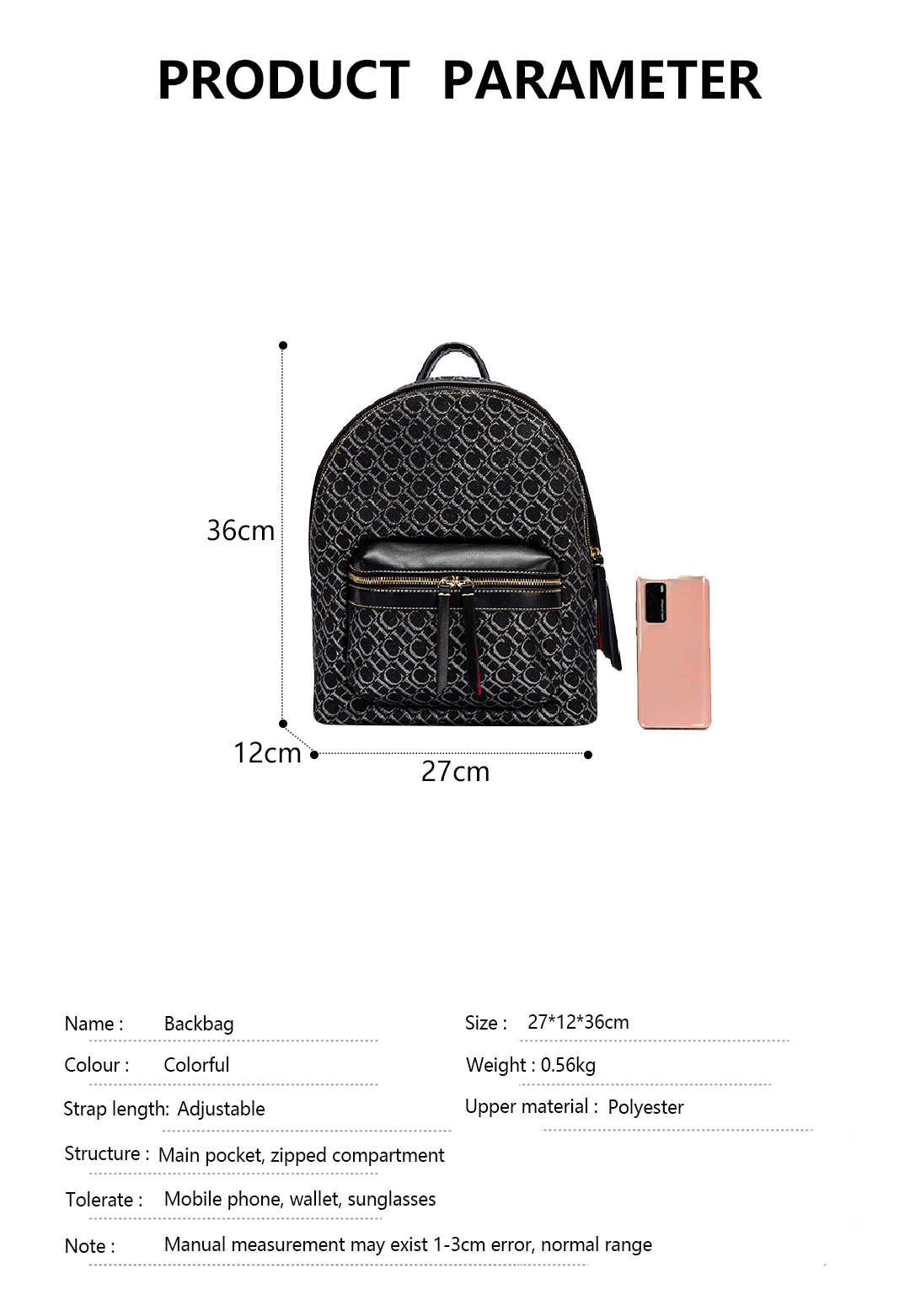 Exquisite Luxury Brand 2025 New Letter Printed Luxury Brand Designer Large Capacity Travel Backpack for Male and Female Students Handbag