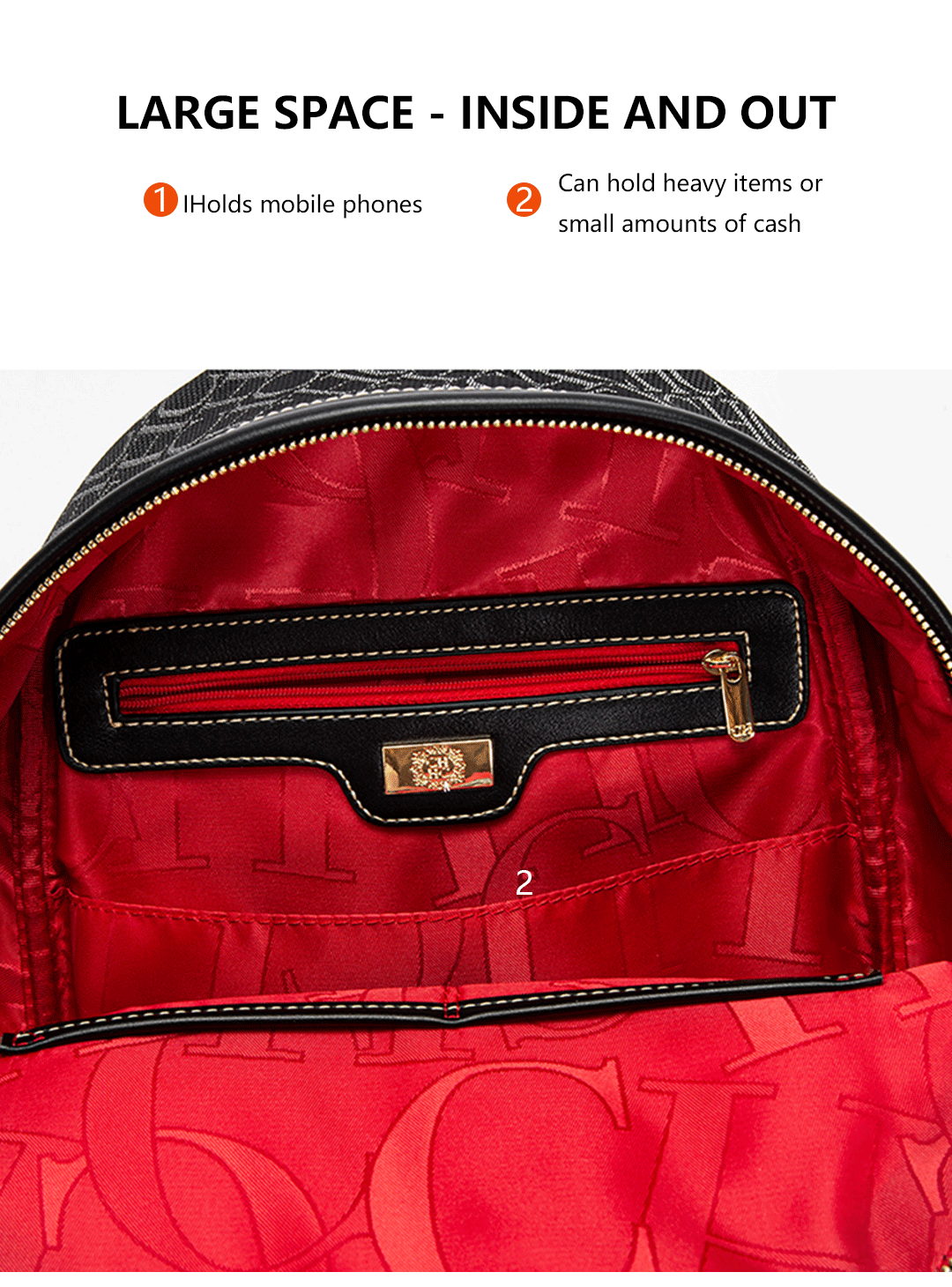 Exquisite Luxury Brand 2025 New Letter Printed Luxury Brand Designer Large Capacity Travel Backpack for Male and Female Students Handbag