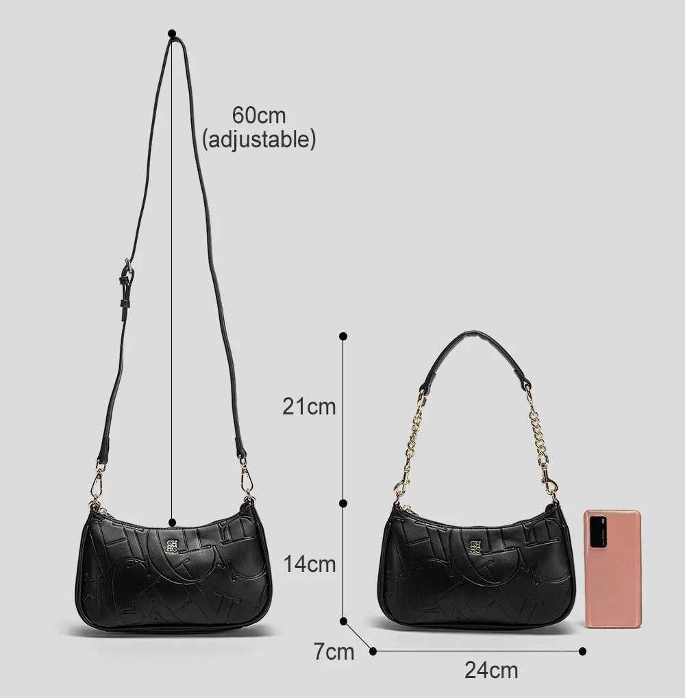 Ladies' Handbag Business Luxury Brand Fashionable Classic Retro Design Ladies' New Printed Exquisite Pattern PU Leather Handbag