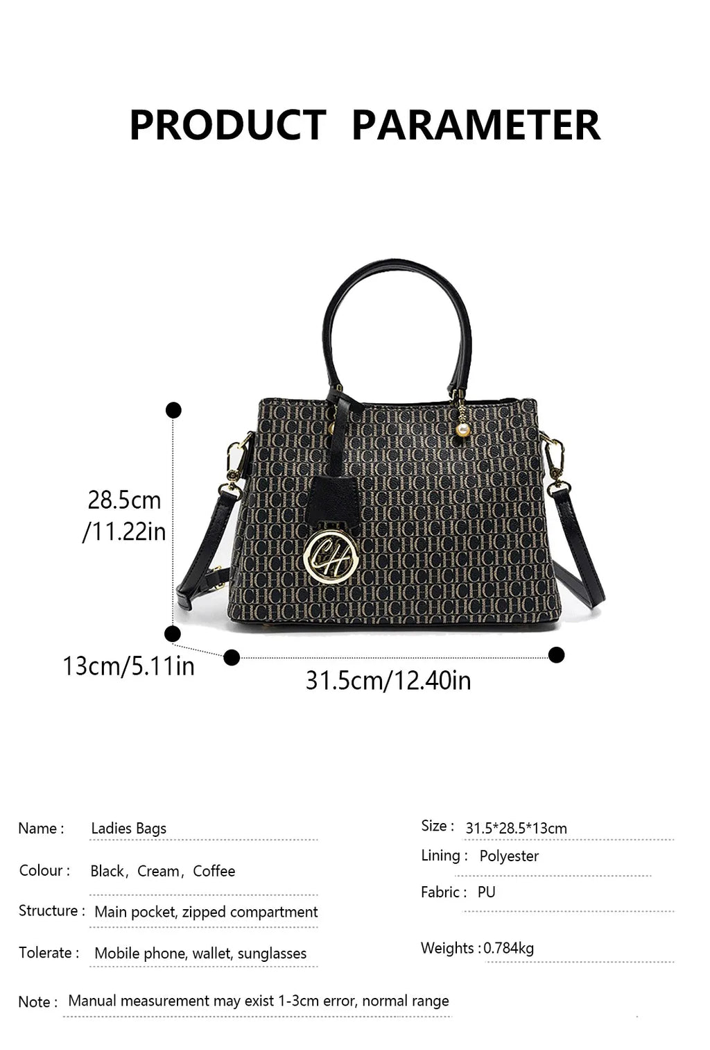 Exquisite Luxury Brand Letter Pendant Design with Letter Printing for Women's Handbags Unique Elegant Trendy Niche High-quality Women's Handbags