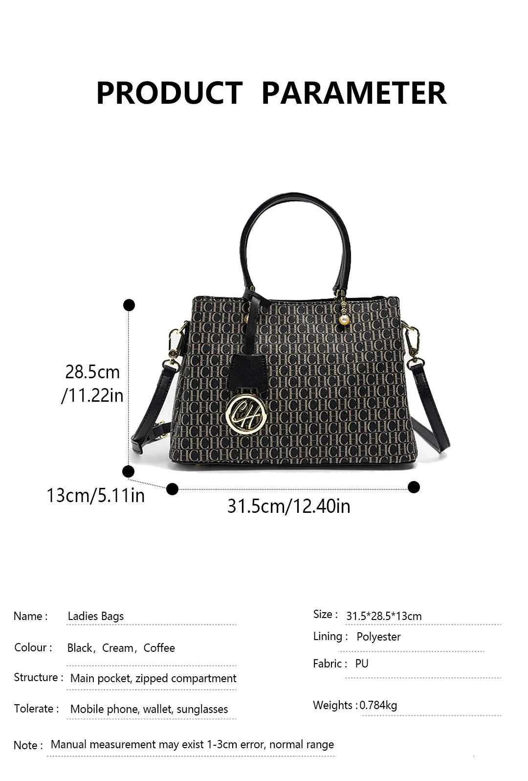 Exquisite Luxury Brand Letter Pendant Design with Letter Printing for Women's Handbags Unique Elegant Trendy Niche High-quality Women's Handbags