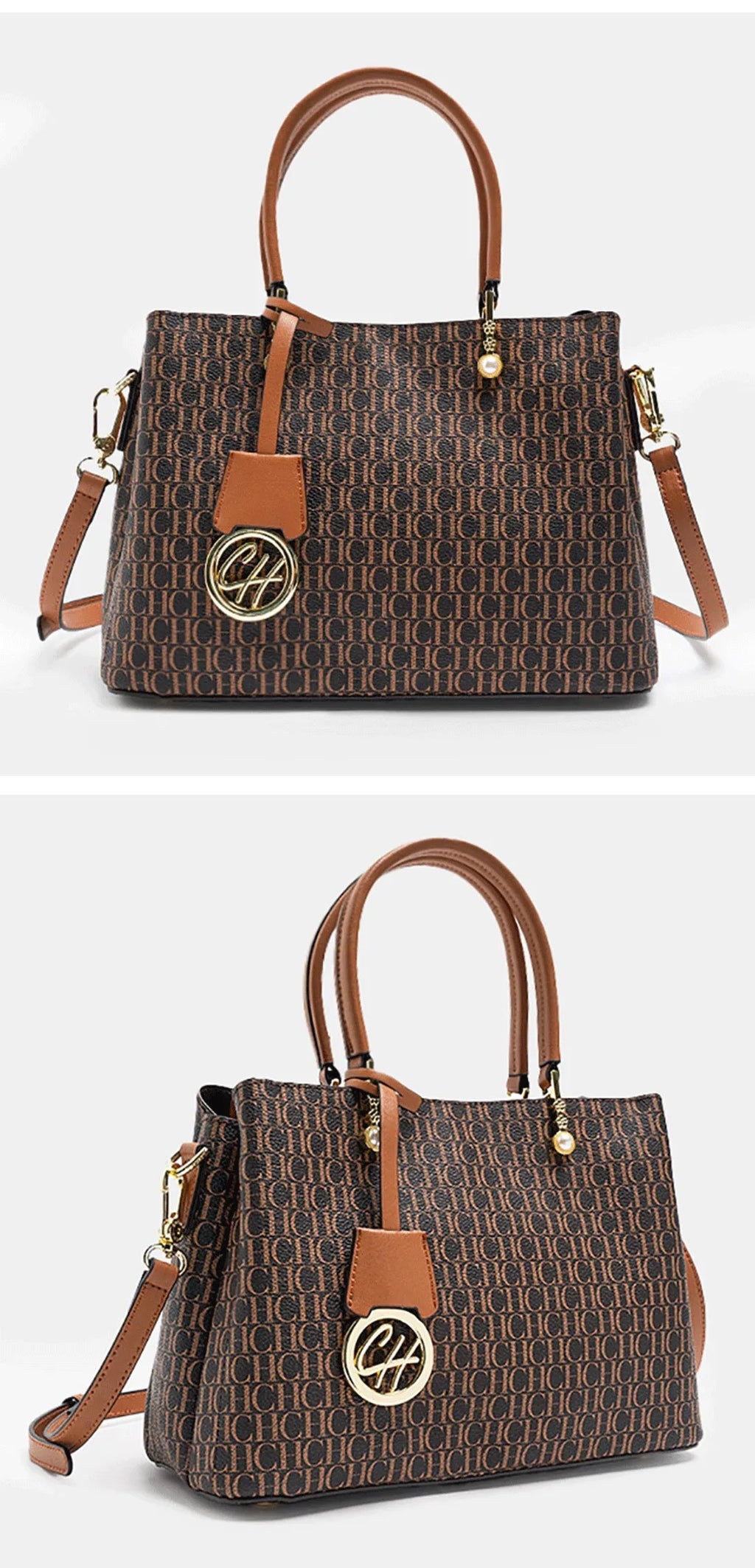 Exquisite Luxury Brand Letter Pendant Design with Letter Printing for Women's Handbags Unique Elegant Trendy Niche High-quality Women's Handbags