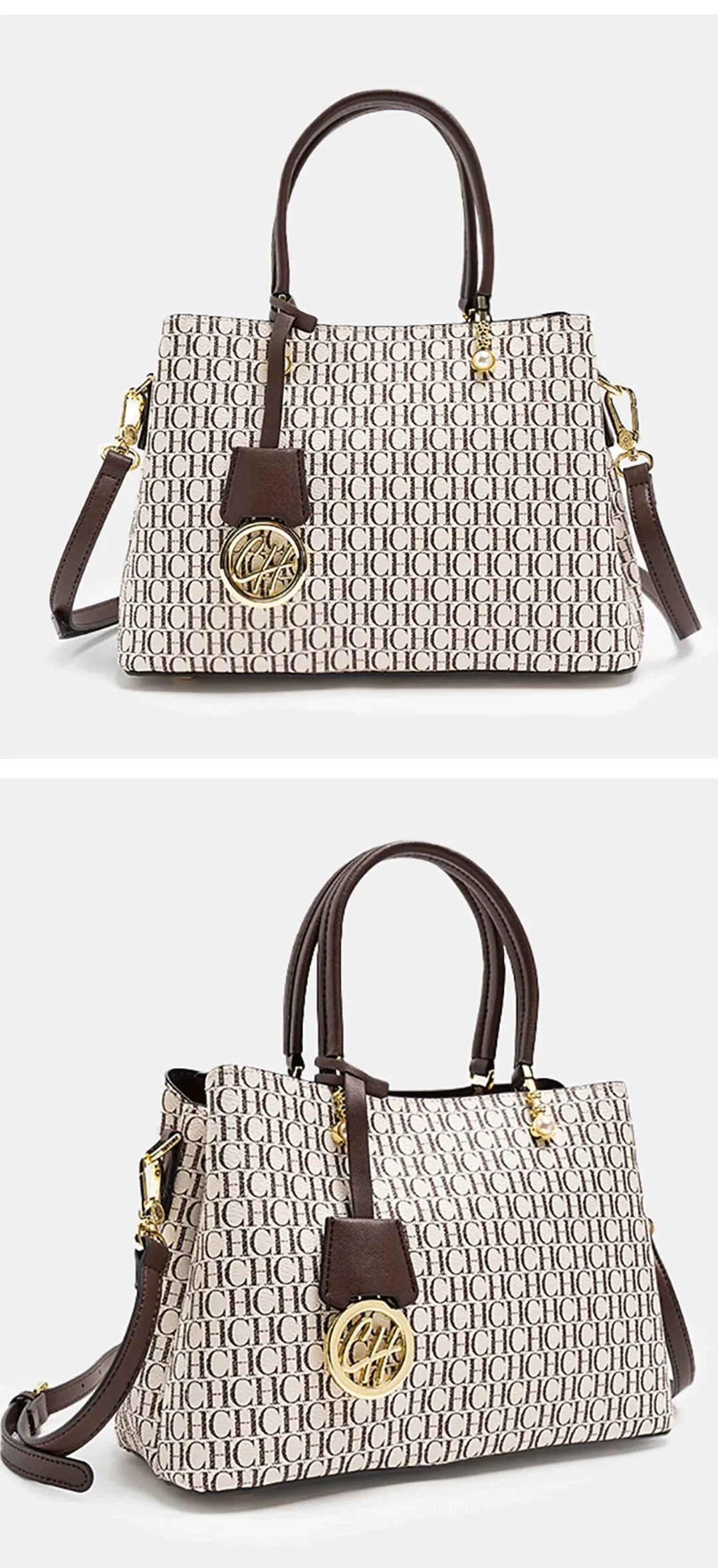 Exquisite Luxury Brand Letter Pendant Design with Letter Printing for Women's Handbags Unique Elegant Trendy Niche High-quality Women's Handbags