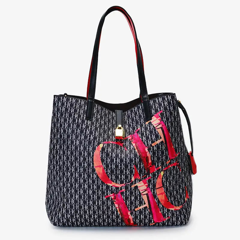 Exquisite High-quality Light Luxury Classic Letter Printed Large Capacity Women's Handbag High-quality Temperament Women's Handbag