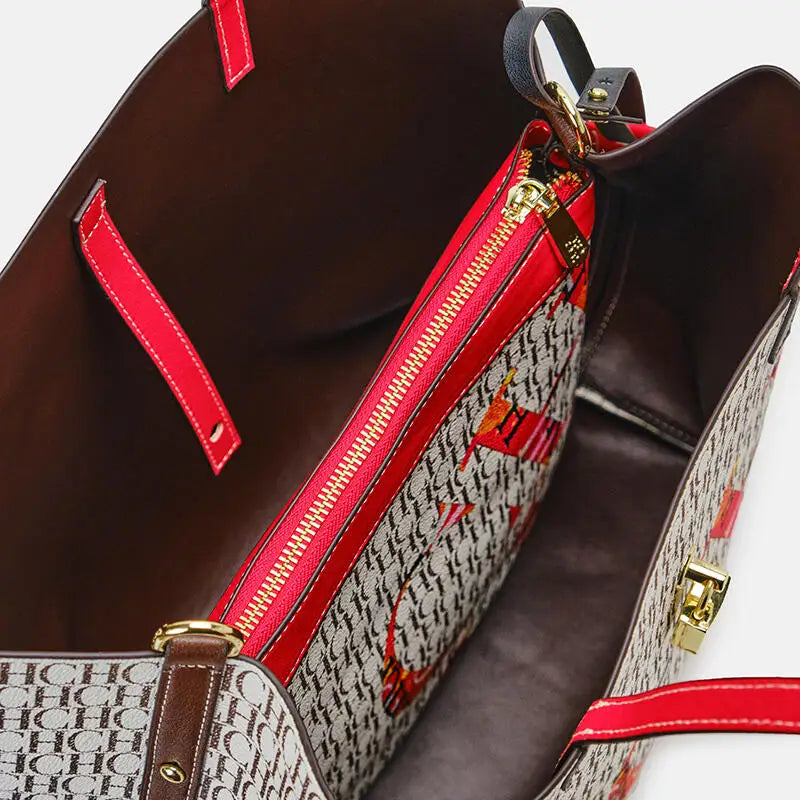 Exquisite High-quality Light Luxury Classic Letter Printed Large Capacity Women's Handbag High-quality Temperament Women's Handbag