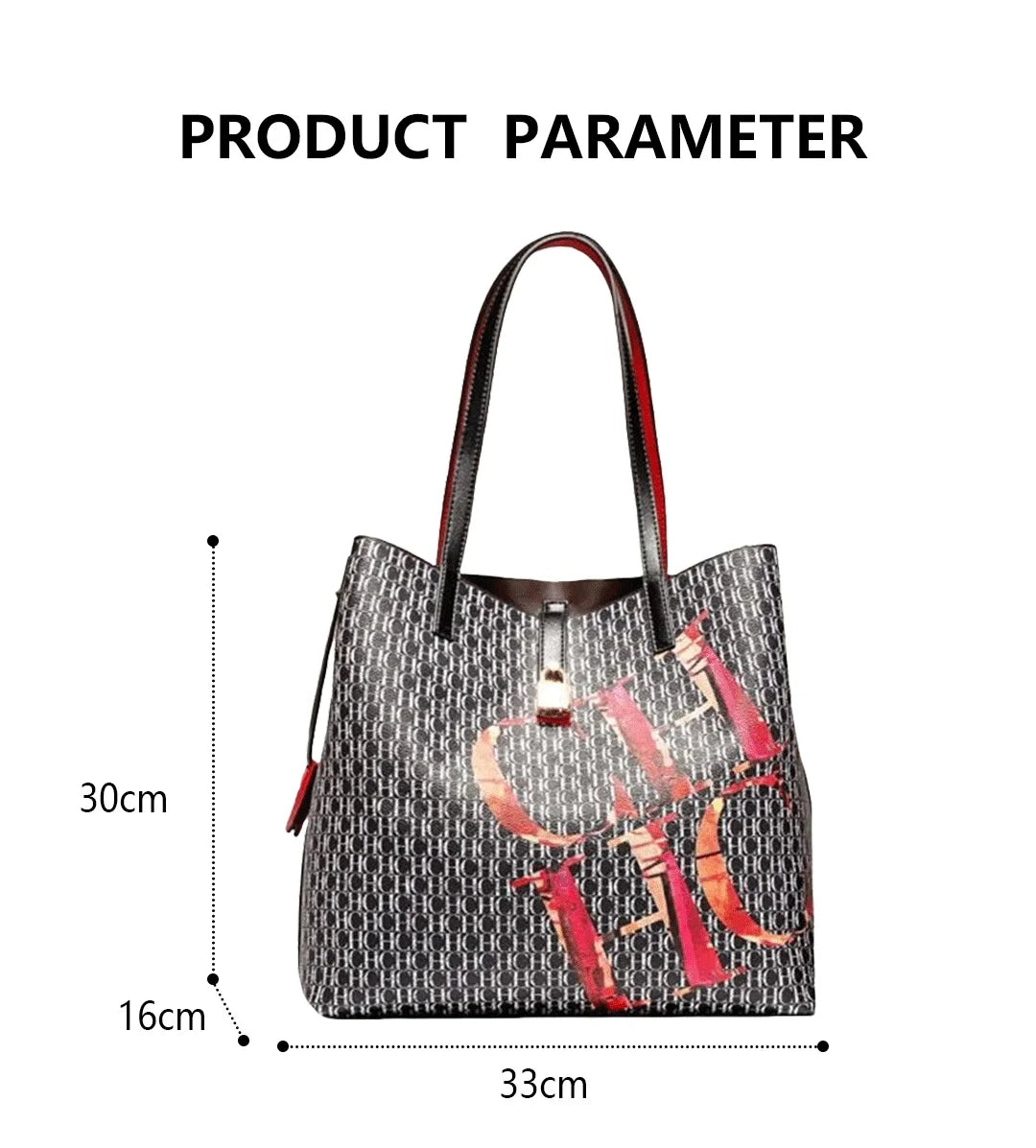 Exquisite High-quality Light Luxury Classic Letter Printed Large Capacity Women's Handbag High-quality Temperament Women's Handbag